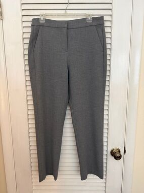 J. Crew Tailored Straight-Leg Trousers - Gray